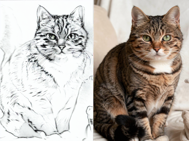 Transform Sketches into Detailed Images