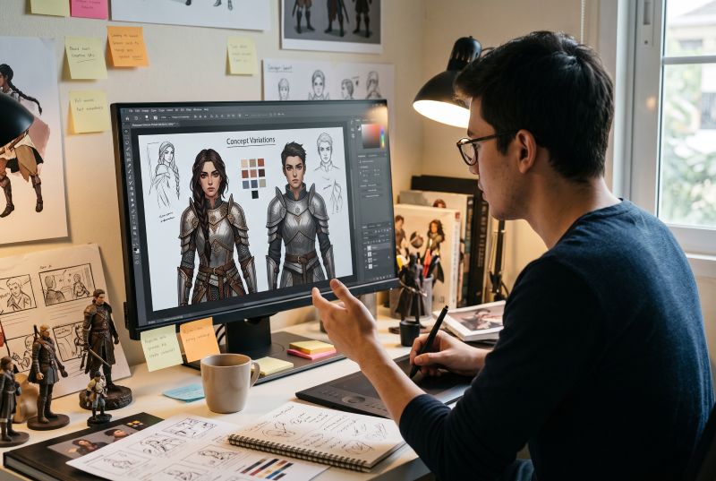 Arte Conceptual de Personajes y Avatares Alternativos