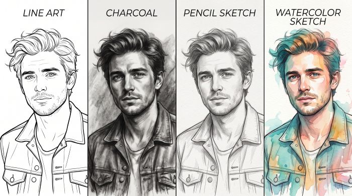 Explore 10 Hand-Drawn Styles, from Classic Graphite to Vivid Watercolor
