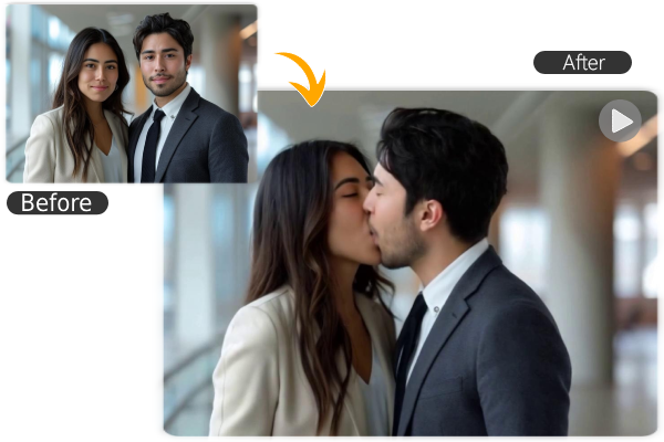 Convert Photo to French Kissing Video
